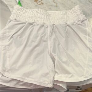 Lululemon Athletica White Athletic Shorts
